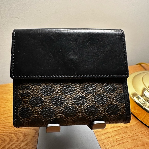 Celine Black Macadam Double Snap Wallet. EUC. - Picture 7 of 7
